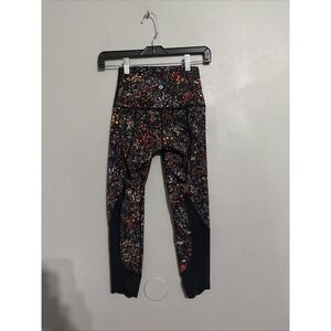 Lululemon Wunder Under Crop II Legging size 0 Special Edition Scallop 22" Floral